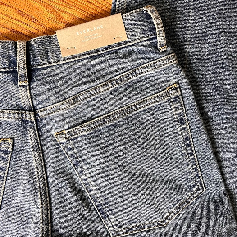 Everlane The Way High Women's Straight Leg Blue Jeans NWT - Picture 10 of 11